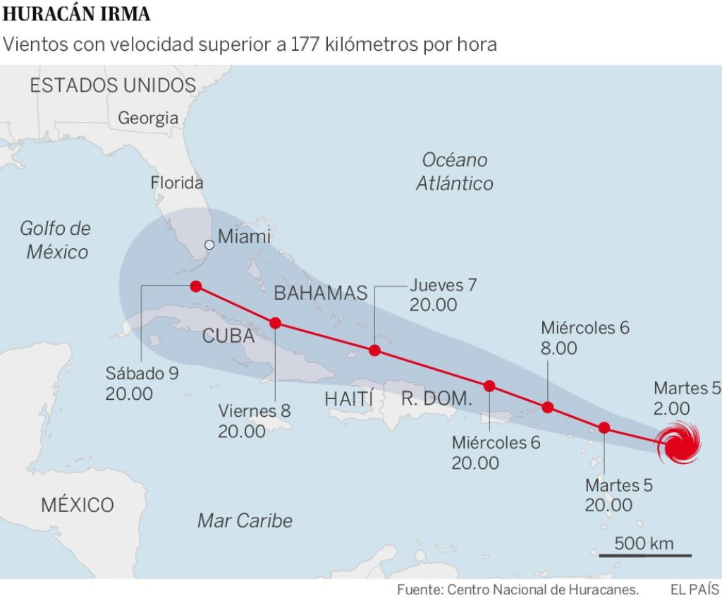 huracan-Irma11-1024x848 El huracán Irma alcanza la categoría 5 y amenaza Florida